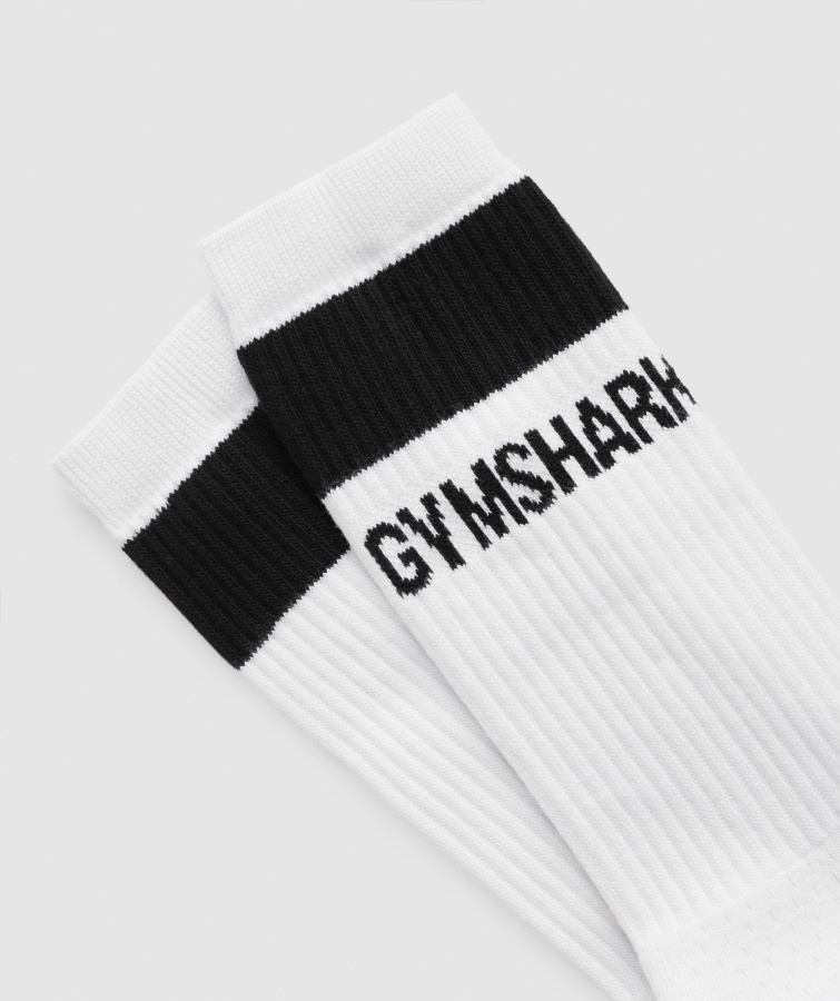 Calcetines Gymshark Crew 1pk Blanco