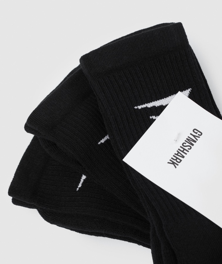 Calcetines Gymshark Crew 3pk Negro