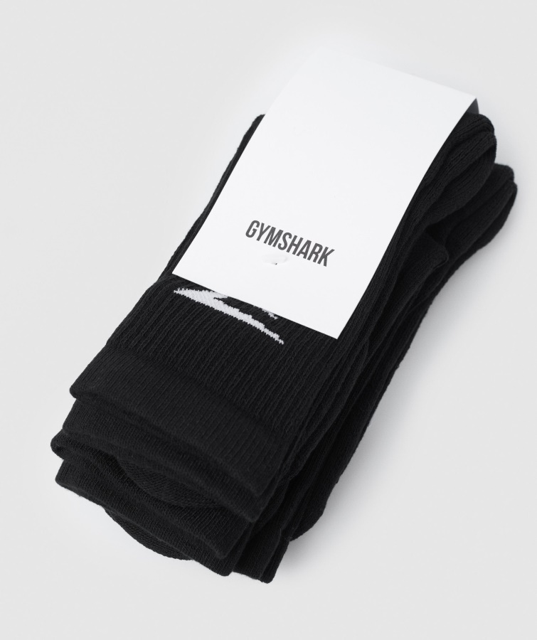 Calcetines Gymshark Crew 3pk Negro