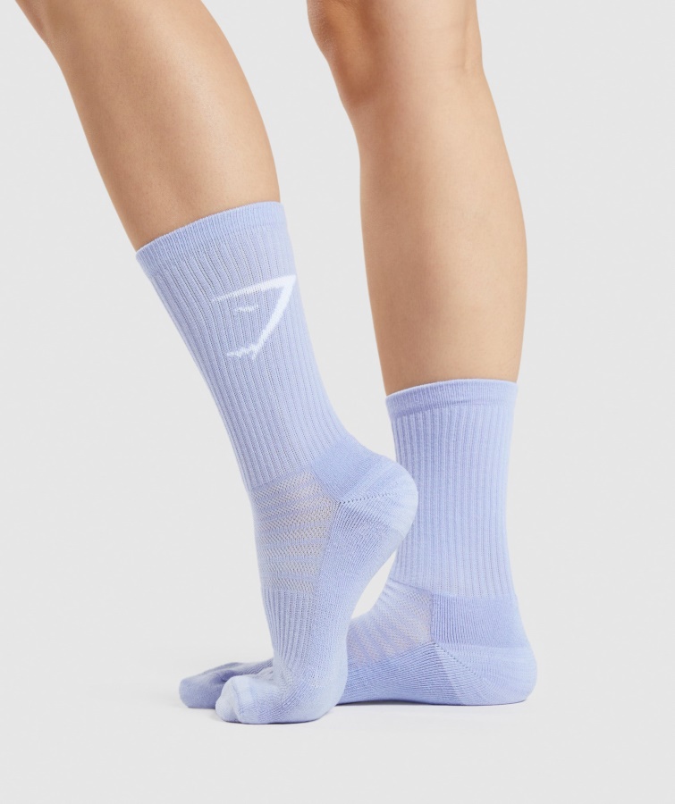 Paquete De 3 Calcetines Deportivos Gymshark Lila Desteñido-azul Lavanda-verde Pepino