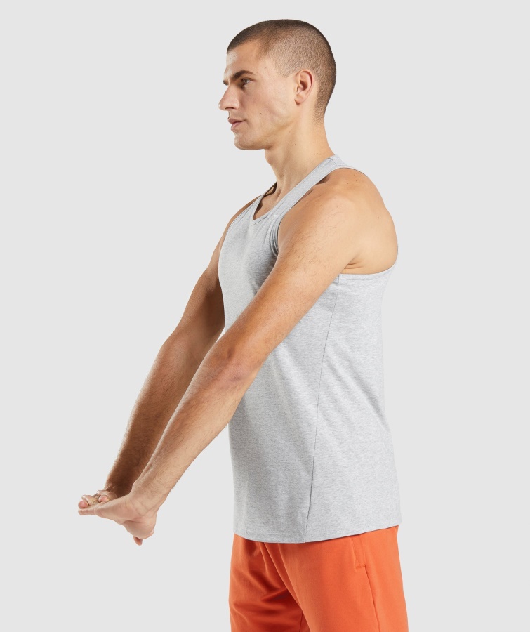 Camiseta De Tirantes Gymshark Critical 2.0 Gris Claro Jaspeado