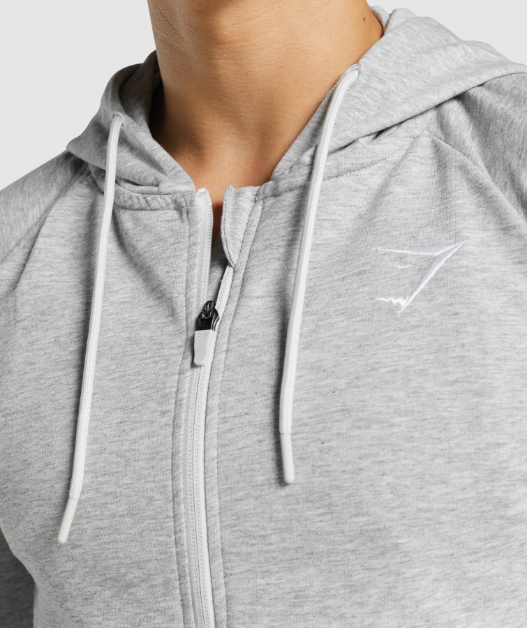 Sudadera Con Cremallera Gymshark Critical 2.0 Gris Claro Jaspeado