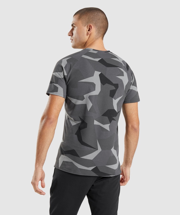 Camiseta Gymshark Crítica Estampado Negro