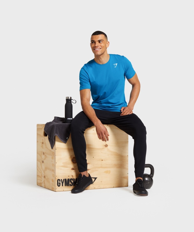 Joggers Negros Con Cremallera Gymshark