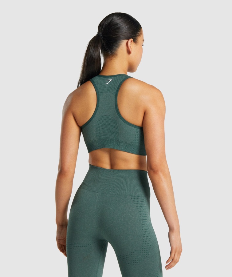 Sujetador Deportivo Gymshark Verde Oscuro Jaspeado Vital Sin Costuras 2.0