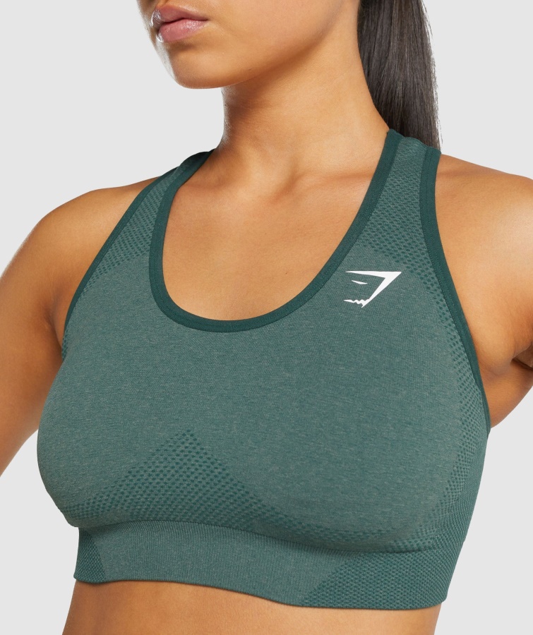 Sujetador Deportivo Gymshark Verde Oscuro Jaspeado Vital Sin Costuras 2.0