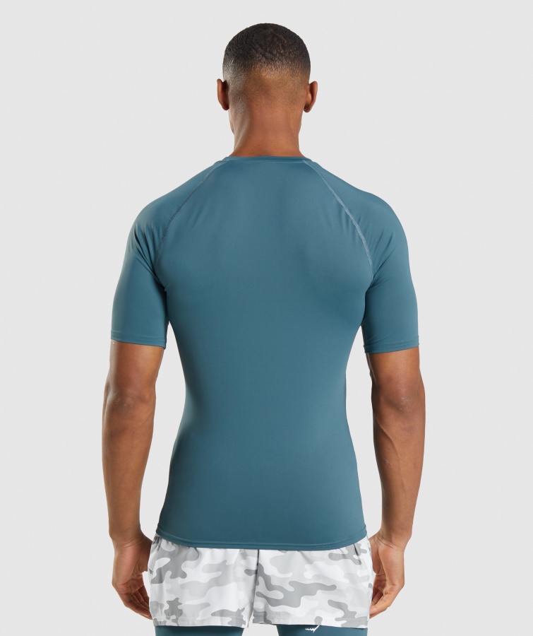 Camiseta Interior Gymshark Element Verde Azulado Toscano