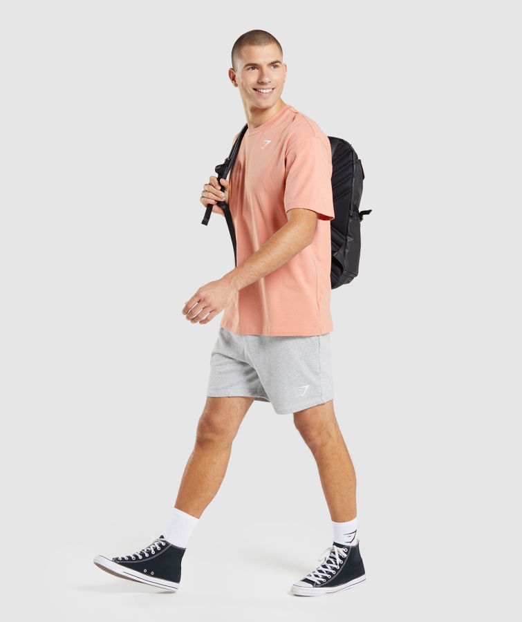 Camiseta Extragrande Gymshark Esencial Rosa Nevada