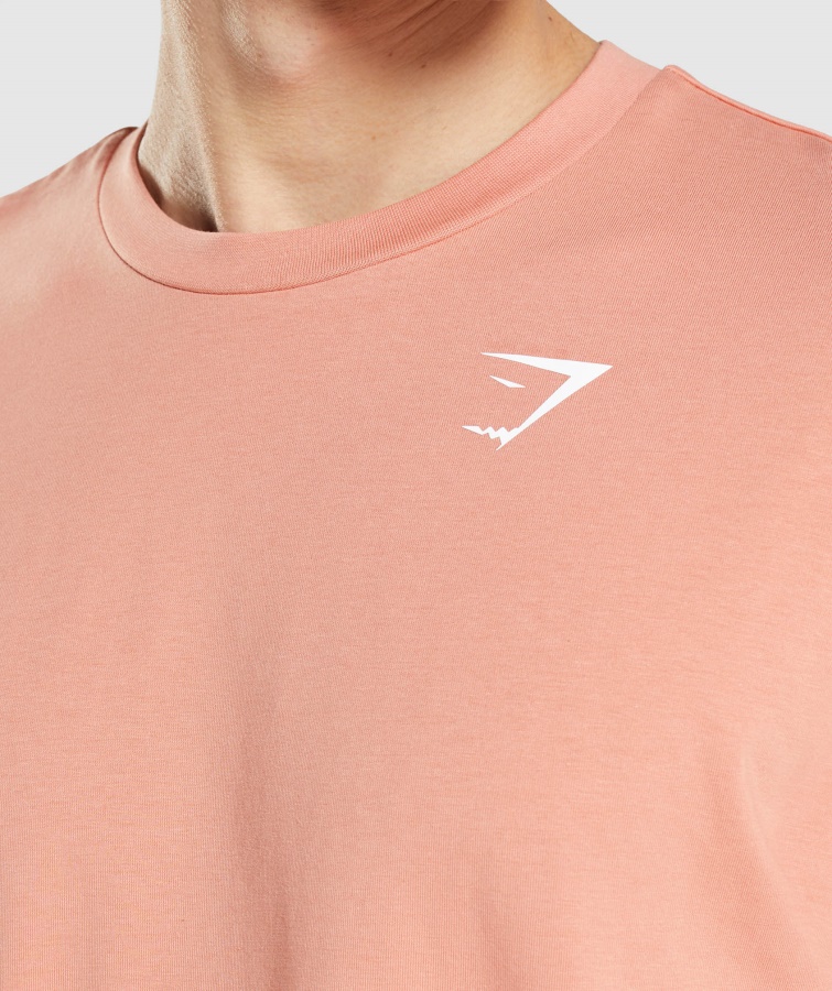 Camiseta Extragrande Gymshark Esencial Rosa Nevada