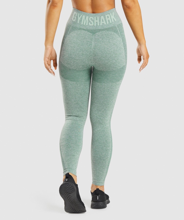 Leggings Tiro Alto Gymshark Flex Studio Verde Jaspeado
