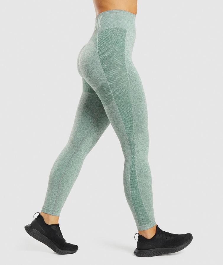 Leggings Tiro Alto Gymshark Flex Studio Verde Jaspeado