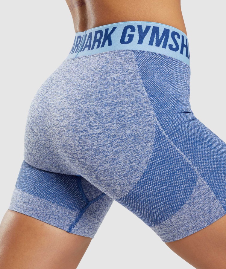 Pantalones Cortos Gymshark Flex Earl Azul Jaspeado