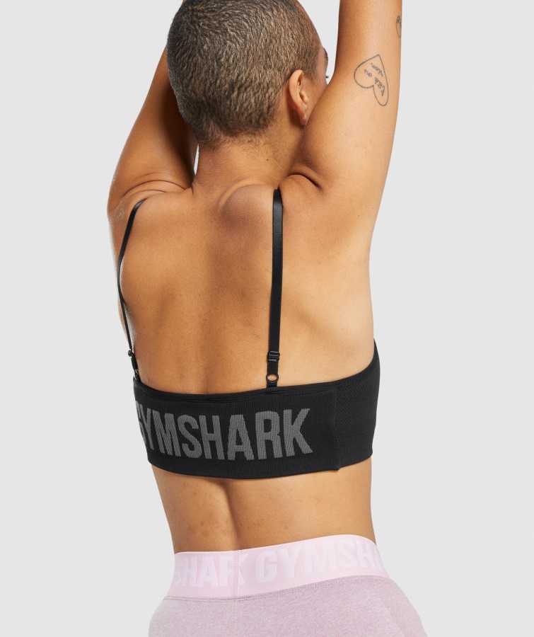 Sujetador Deportivo Gymshark Flex Tiras Negro-charcoal