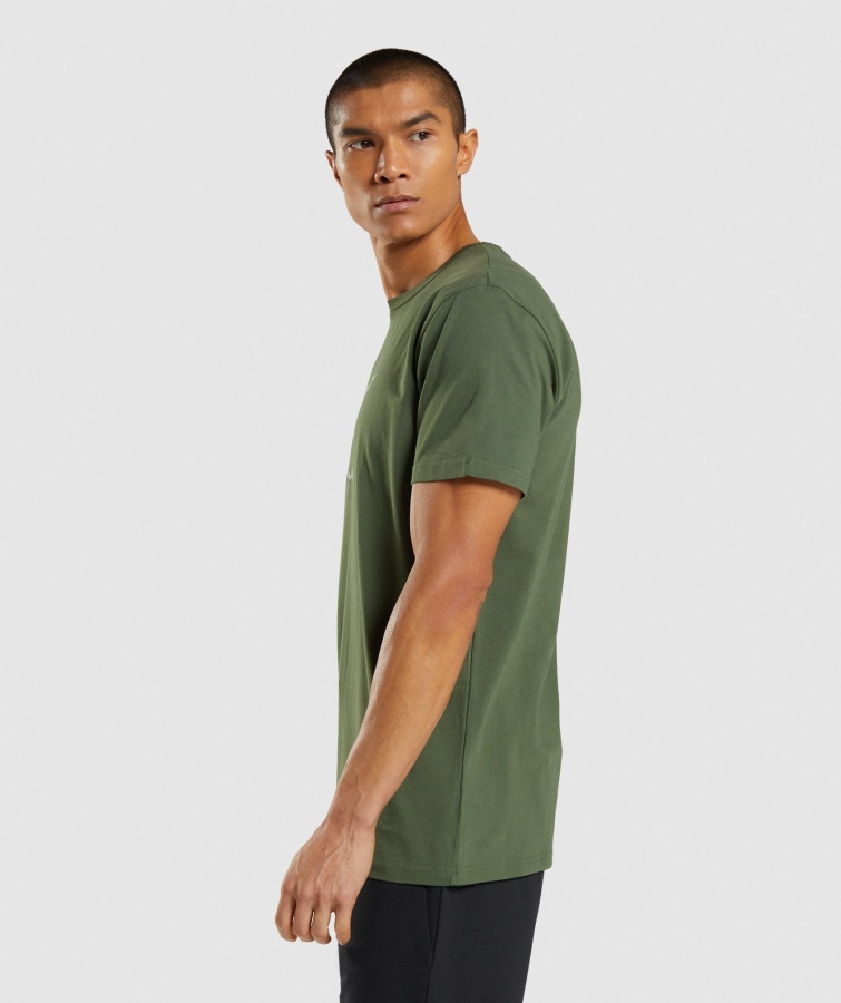 Camiseta Con Relleno De Cabeza De Tiburón Verde Gymshark