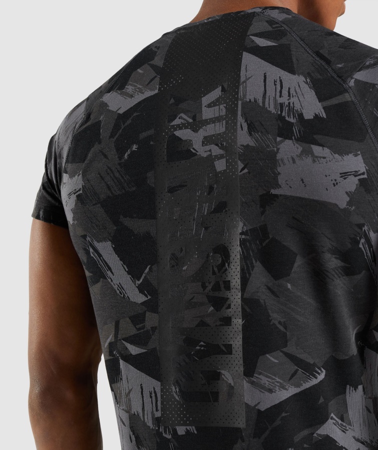 Camiseta Gris Con Estampado Atrevido Gymshark