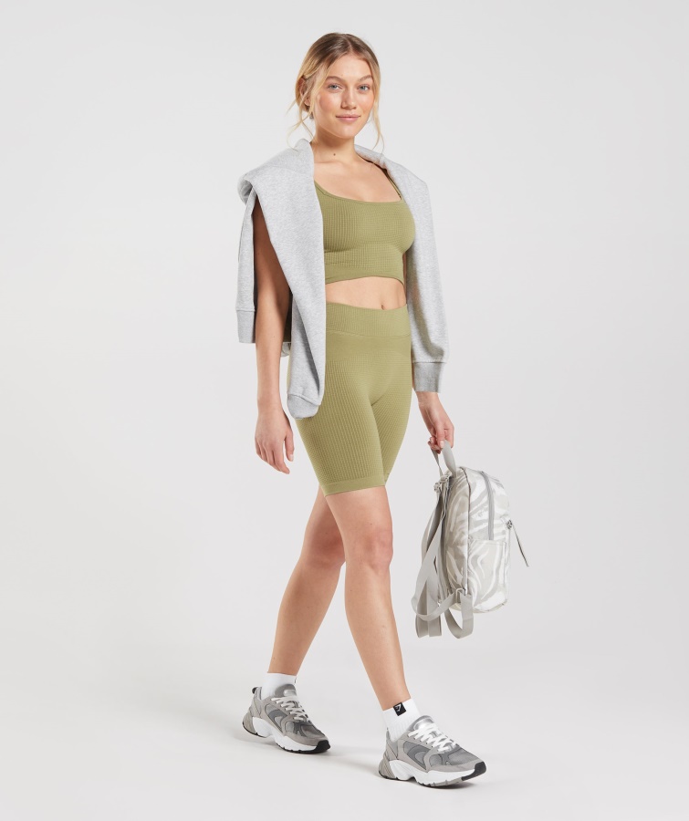 Shorts De Ciclismo Sin Costuras Gymshark Griffin Green Pause