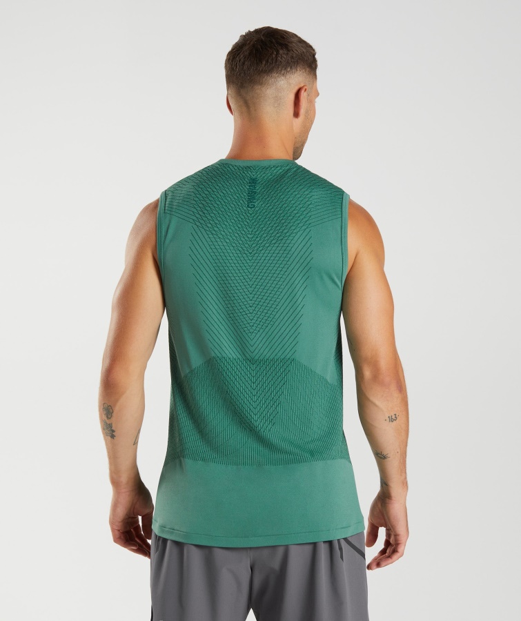 Gymshark Hoya Verde-bosque Verde ápice Tanque Sin Costuras