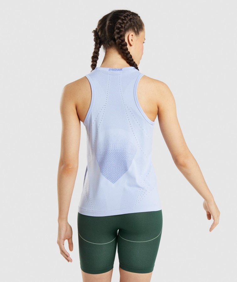 Gymshark Lavanda Blue-court Azul ápice Tanque Sin Costuras