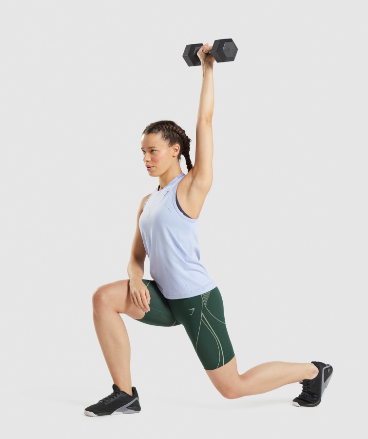 Gymshark Lavanda Blue-court Azul ápice Tanque Sin Costuras