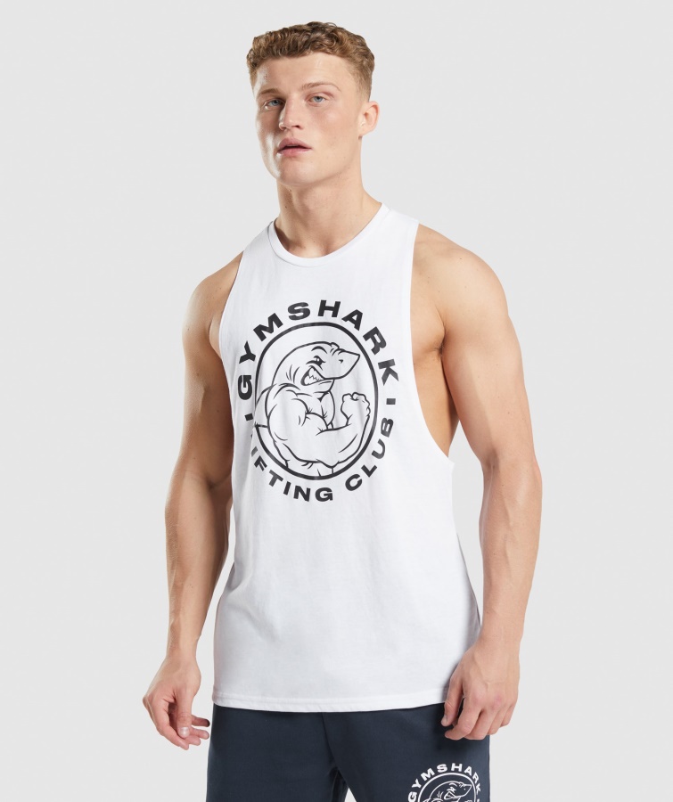Gymshark Legacy Tanque De Brazo Abatible Blanco