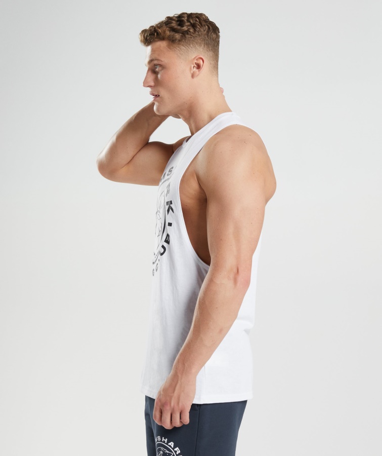 Gymshark Legacy Tanque De Brazo Abatible Blanco