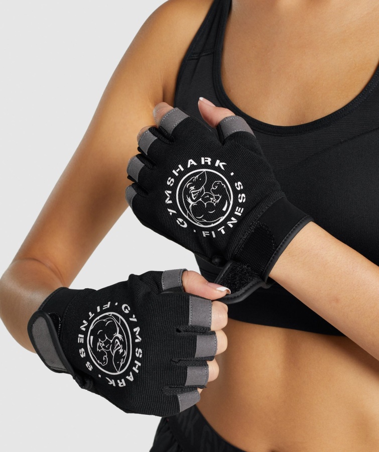 Guantes De Levantamiento Gymshark Legacy Negros
