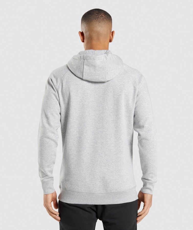 Sudadera Con Capucha Gymshark Core Marl Crest Gris Claro