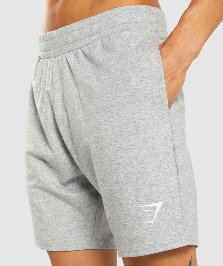 Pantalones Cortos Gymshark Gris Claro Jaspeado Esencial 7