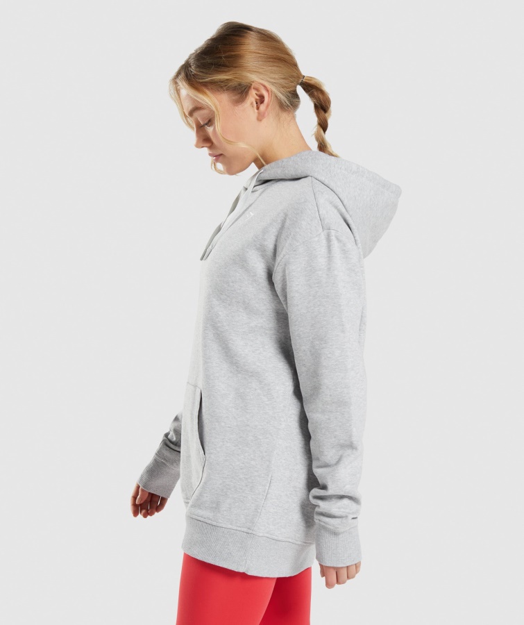 Gymshark Sudadera Con Capucha Extragrande De Entrenamiento Gris Claro Jaspeado