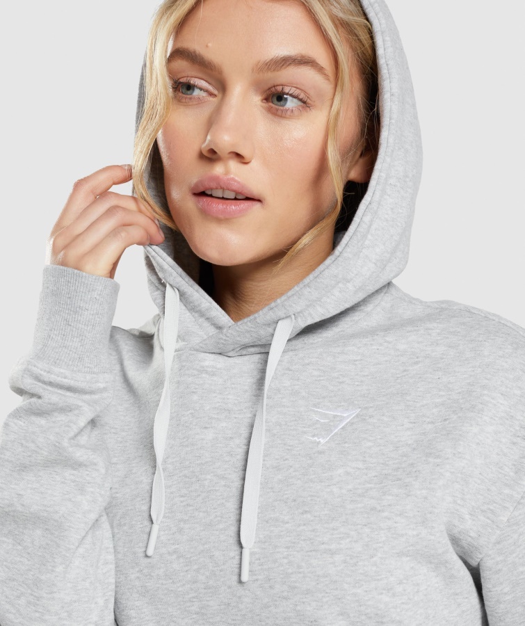 Gymshark Sudadera Con Capucha Extragrande De Entrenamiento Gris Claro Jaspeado