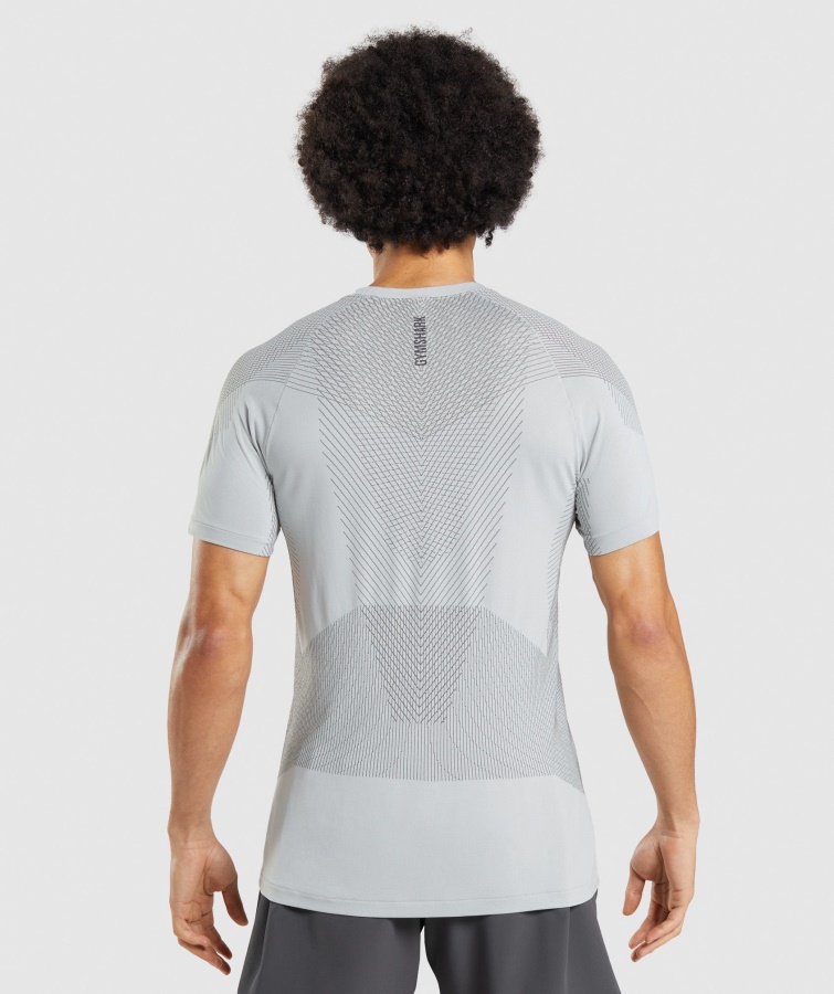 Camiseta Sin Costuras Gymshark Gris Claro-gris ónix Apex
