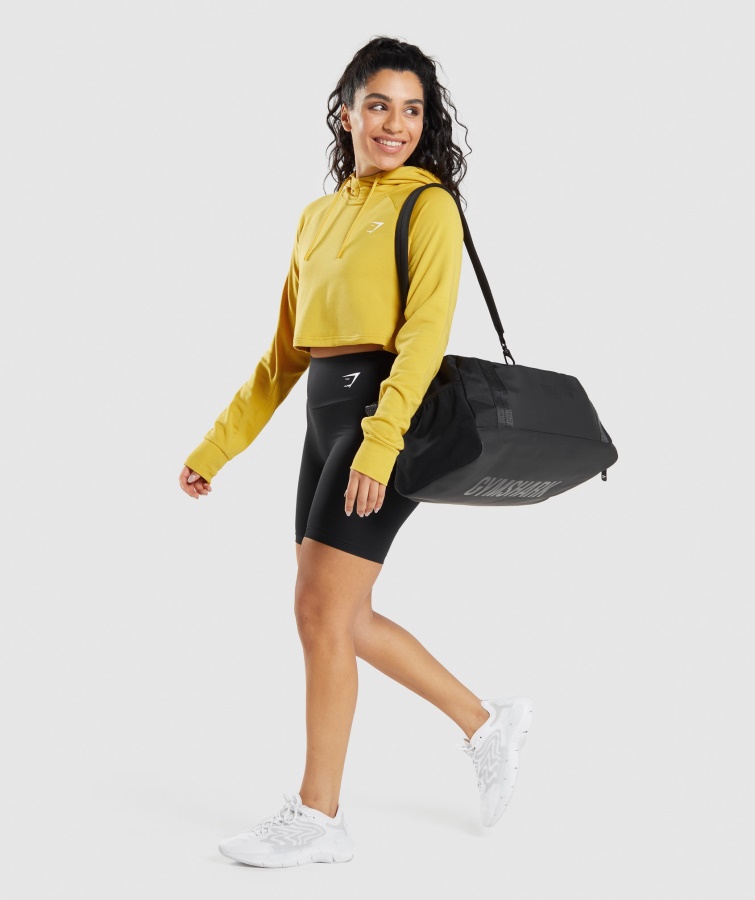 Gymshark Medallón Sudadera Con Capucha Amarilla De Entrenamiento