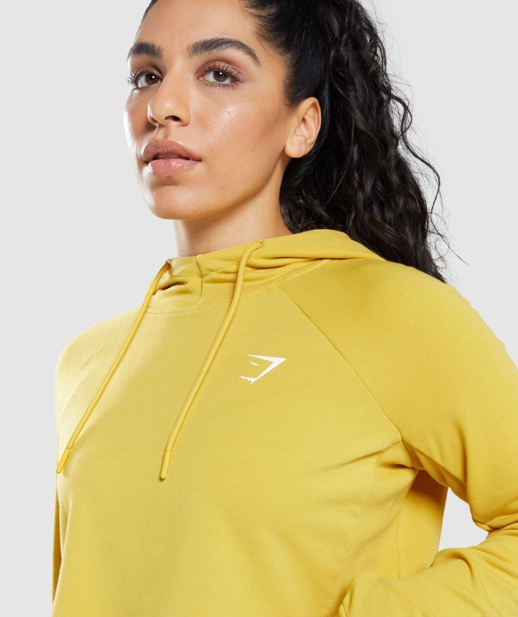 Gymshark Medallón Sudadera Con Capucha Amarilla De Entrenamiento