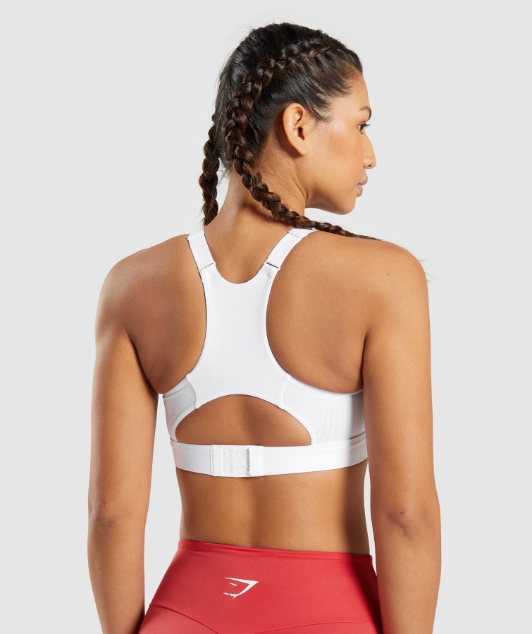 Sujetador Deportivo Gymshark Malla Escote 2.0 Blanco