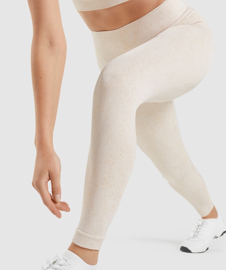 Gymshark Mineral-coconut White Adapt Fleck Sin Costuras Legging