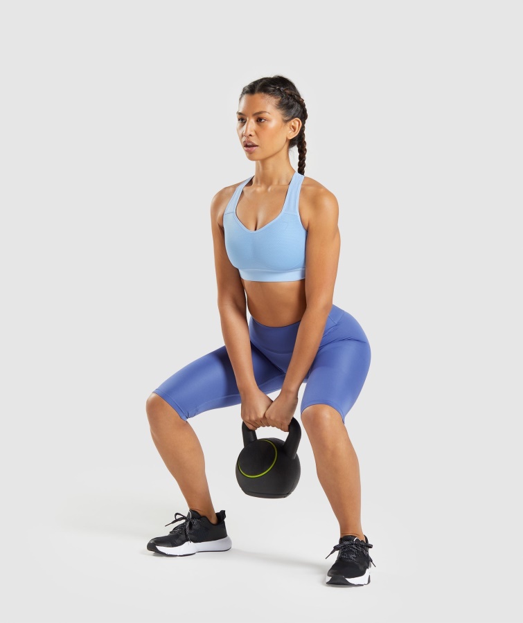 Sujetador Deportivo Ligero De Alta Sujeción Gymshark Moonstone Blue