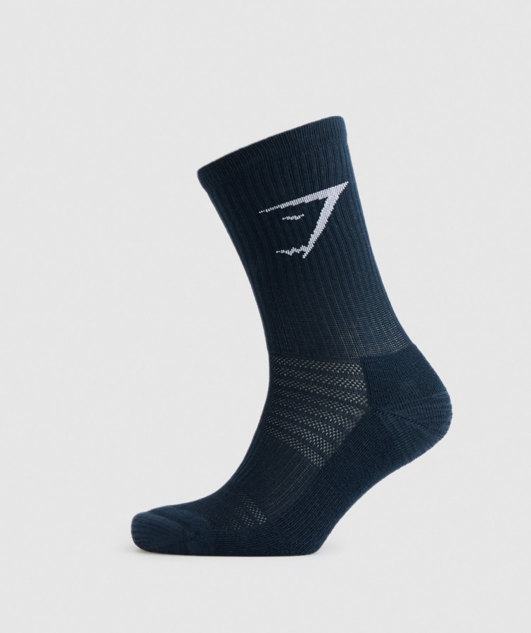 Gymshark Azul Marino-atlético Azul-gris Claro Jaspeado Calcetines (paquete De 3)
