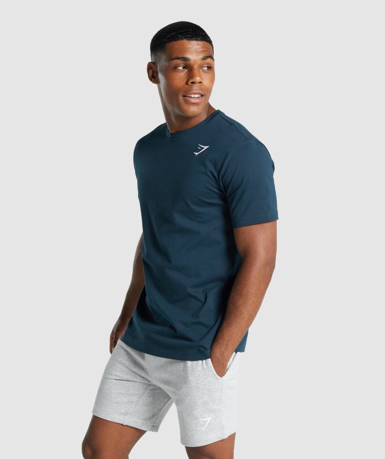 Camiseta Gymshark Escudo Azul Marino