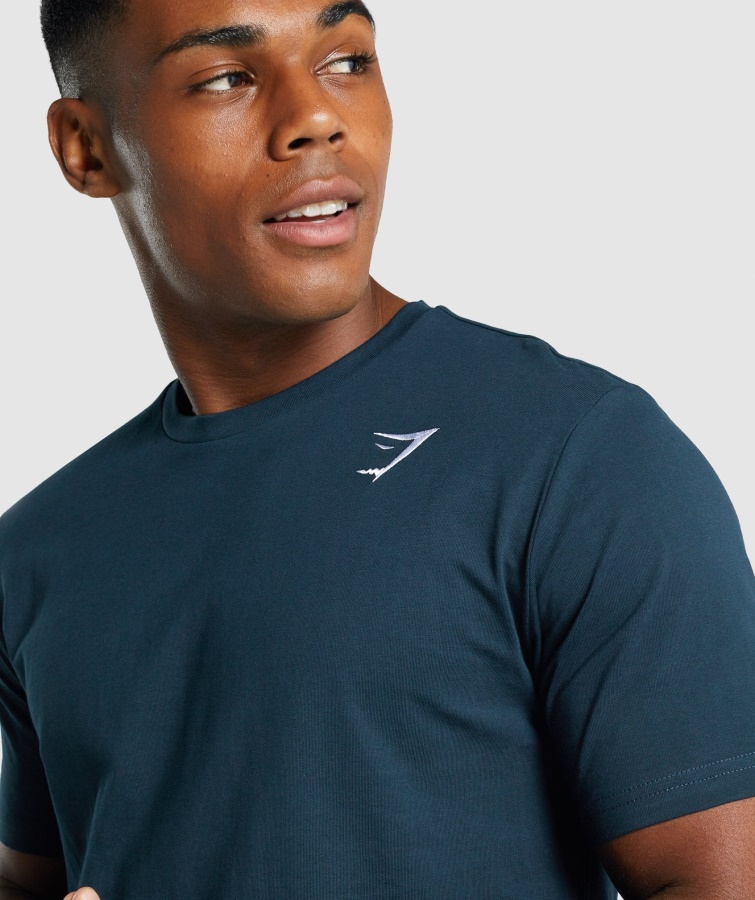 Camiseta Gymshark Escudo Azul Marino