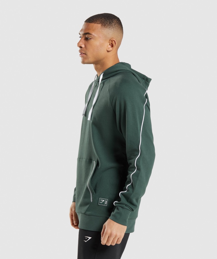 Sudadera Con Capucha Gymshark Obsidian Green-white Reccess