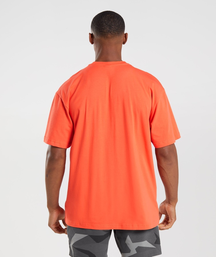 Camiseta Extragrande Con Relleno De Apolo Naranja Papaya Gymshark