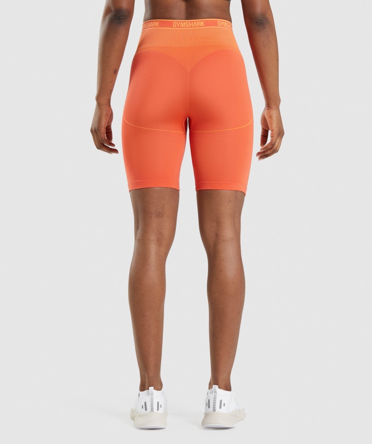 Gymshark Papaya Naranja-albaricoque ápice Naranja Sin Costuras Corto De Gran Altura