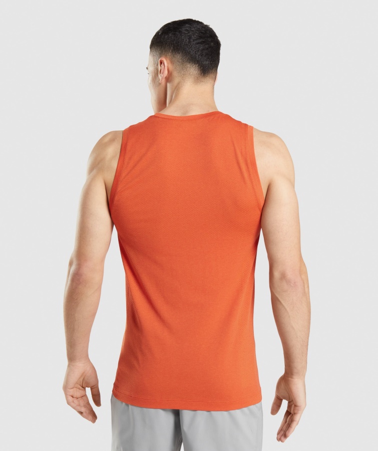Gymshark Papaya Orange Marl Vital Tanque De Luz Sin Costuras