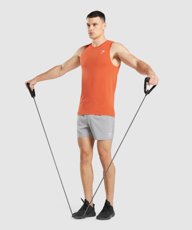 Gymshark Papaya Orange Marl Vital Tanque De Luz Sin Costuras