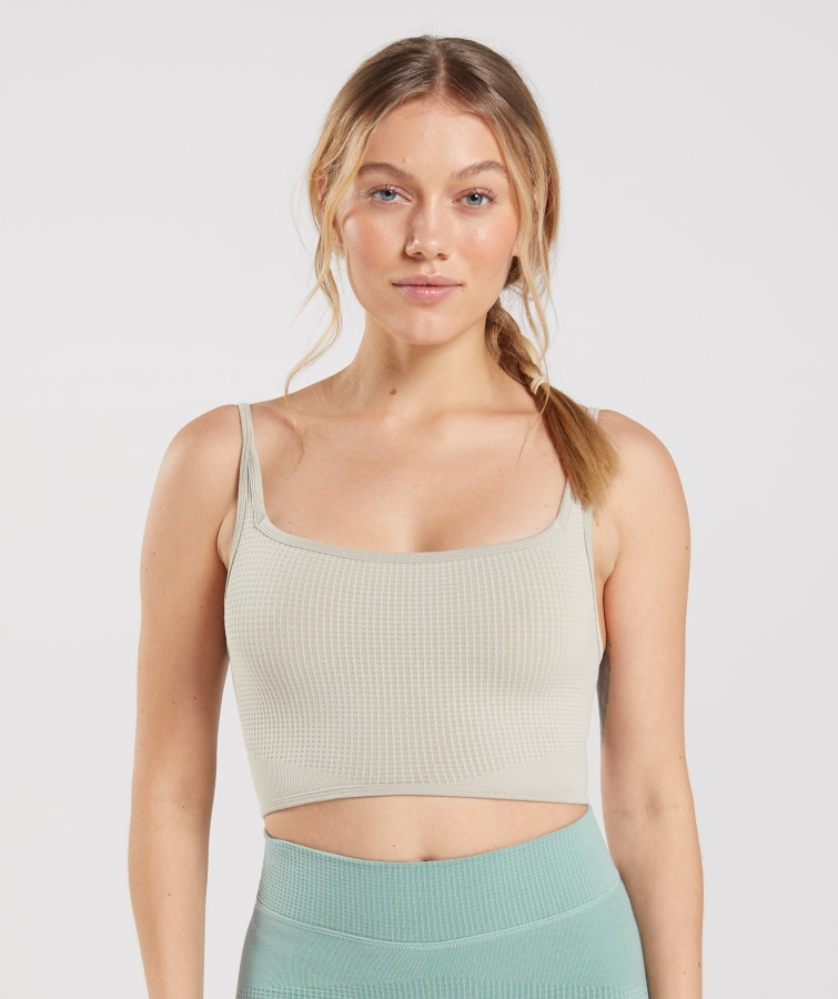 Gymshark Pausa Bralette Sin Costuras Gris Guijarro