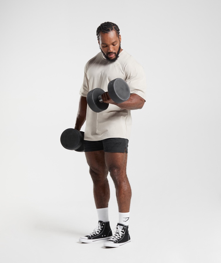 Camiseta Gymshark Power Gris Guijarro