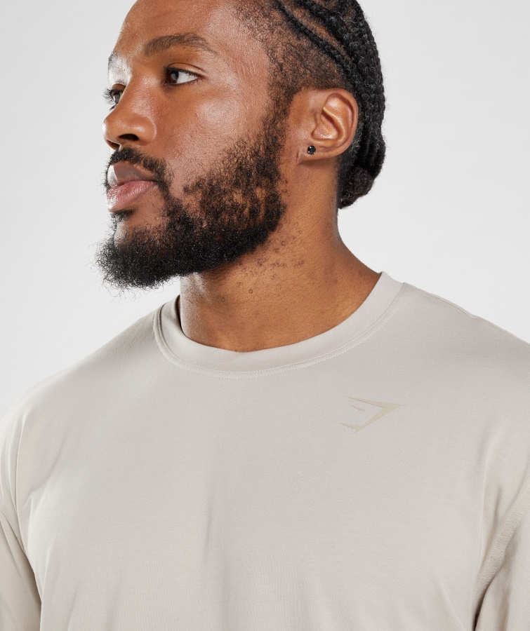 Camiseta Gymshark Power Gris Guijarro