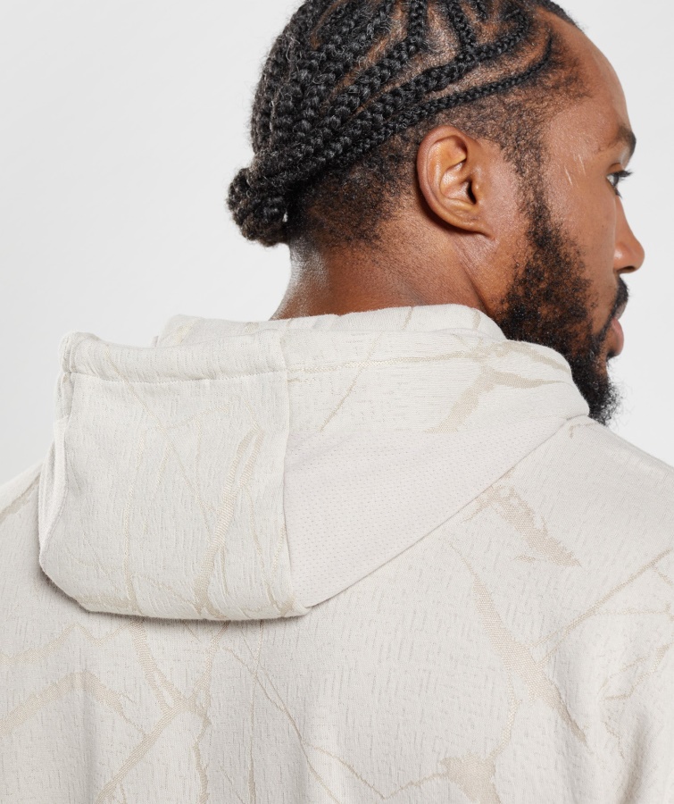 Gymshark Sudadera Con Cremallera Y Estampado En Gris Guijarro