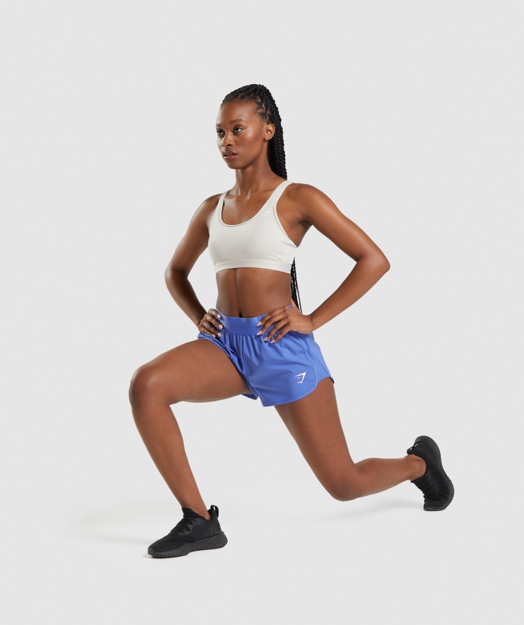 Sujetador Deportivo Con Cuello Redondo En Gris Guijarro Gymshark