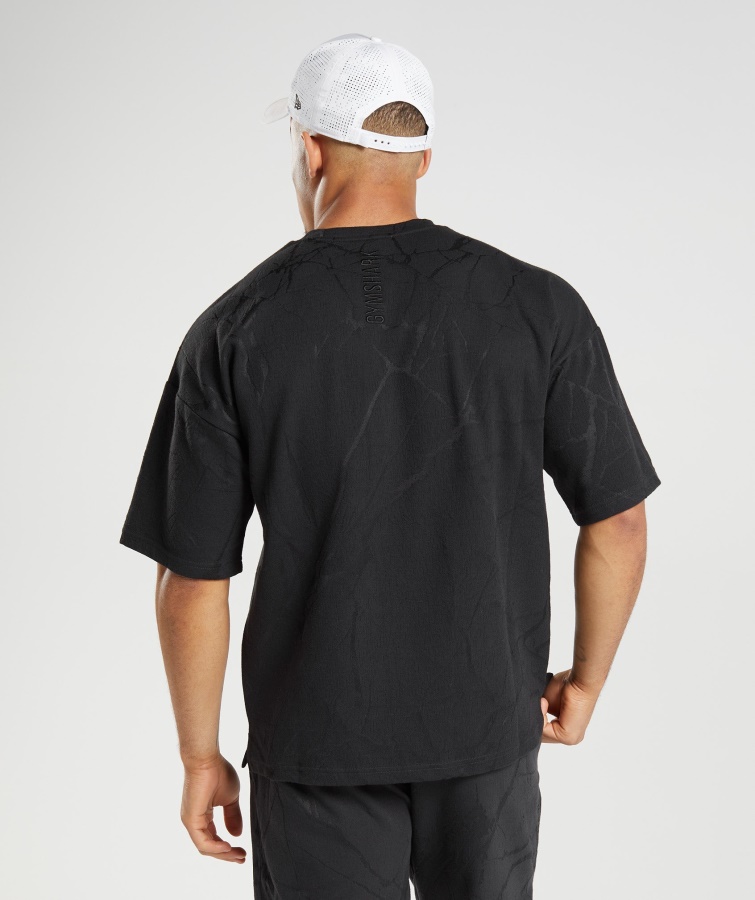 Gymshark Power Camiseta De Manga Corta Con Estampado Negro